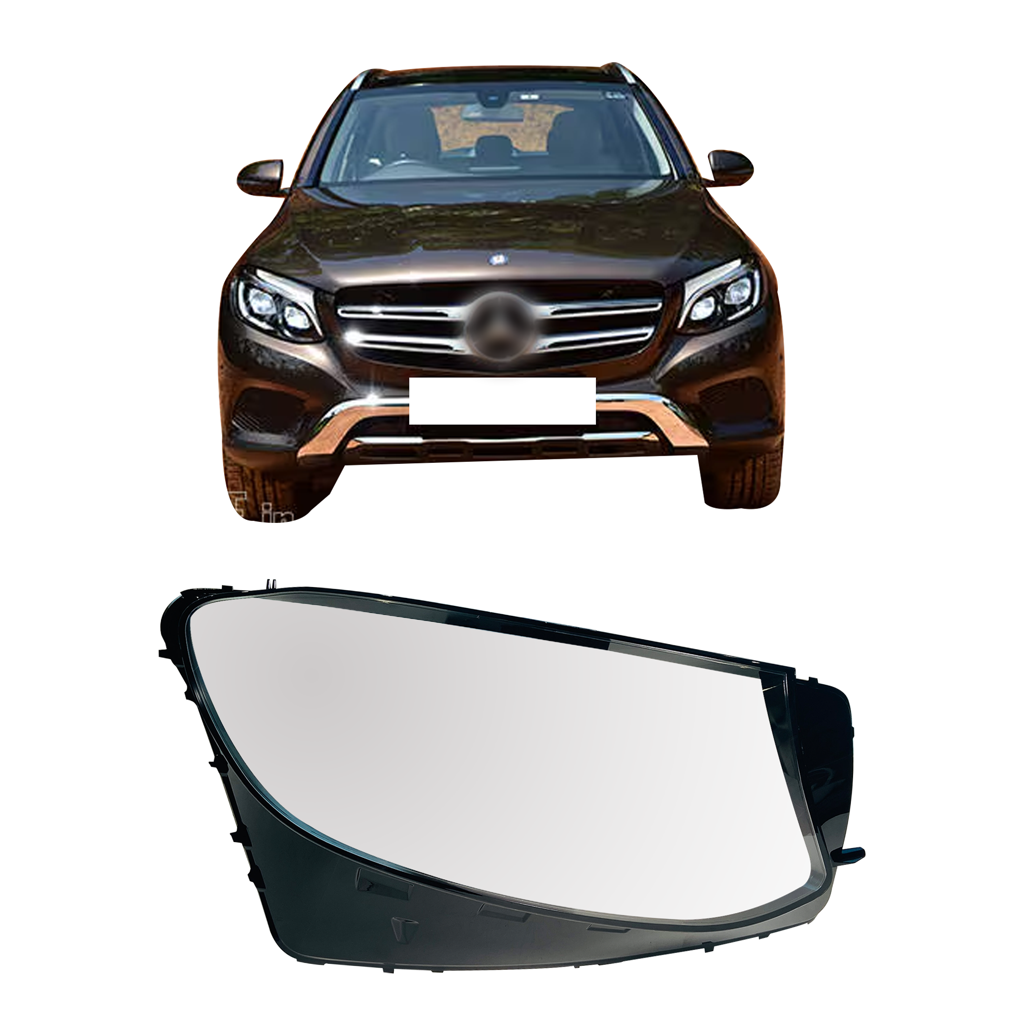 Right (Driver Side) Headlight Lens for Mercedes Benz GLC X253 (2016-2018)-8