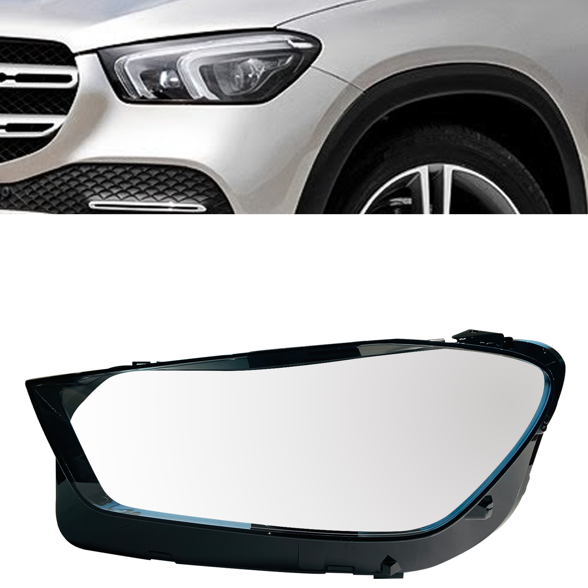 Left (Passenger Side) Headlight Lens for MERCEDES BENZ GLE W167 (2018-2021)-1