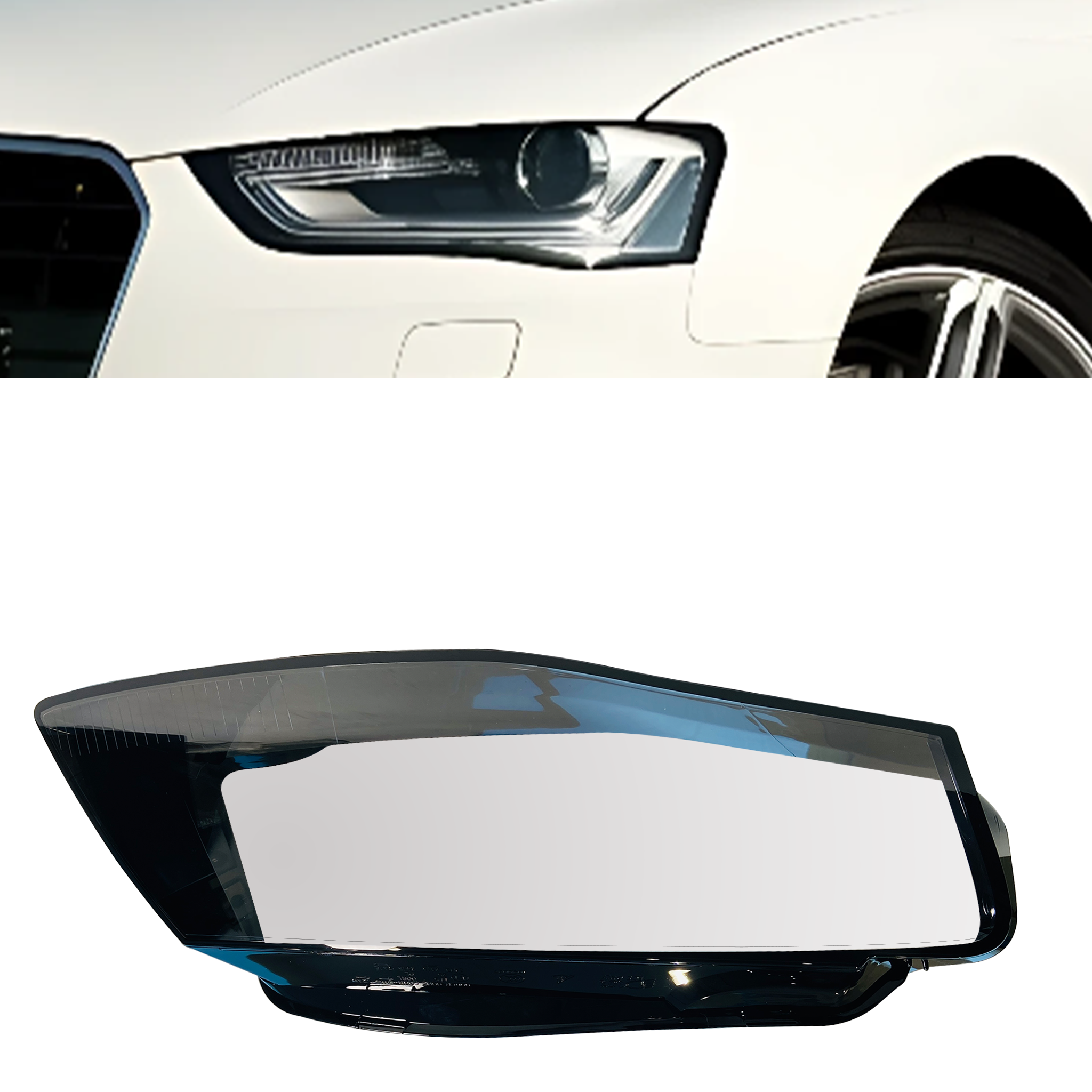 Right (Driver Side) Headlight Lens for Audi A4 B8 (2012-2015)-6