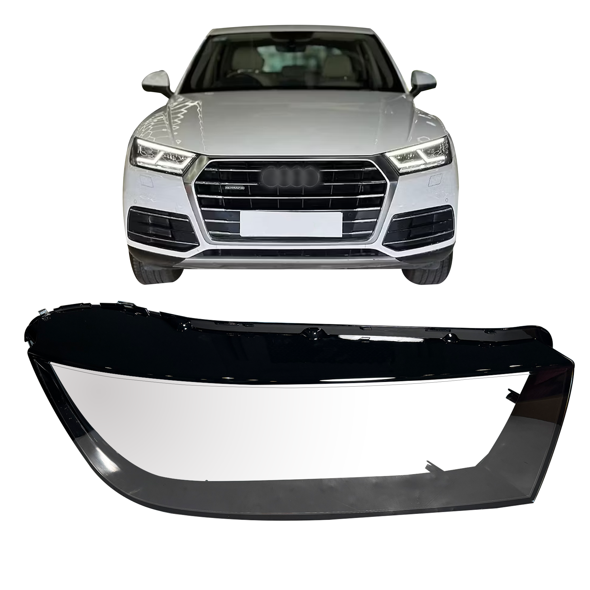 Right (Driver Side) Headlight Lens for Audi Q5 (2018-2020)-4