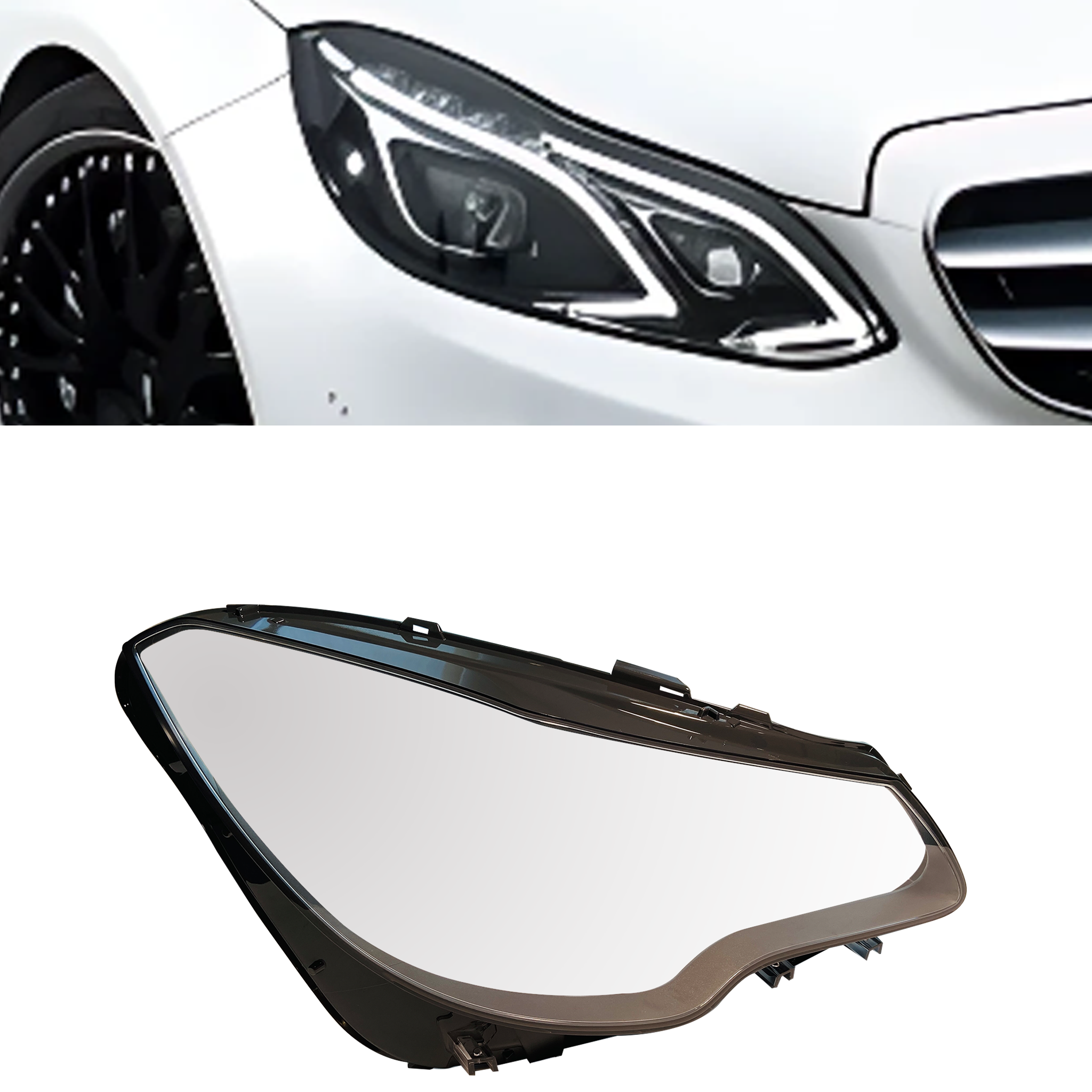 Right (Driver Side) Headlight Lens for Mercedes Benz W207 (2014-2015)-5