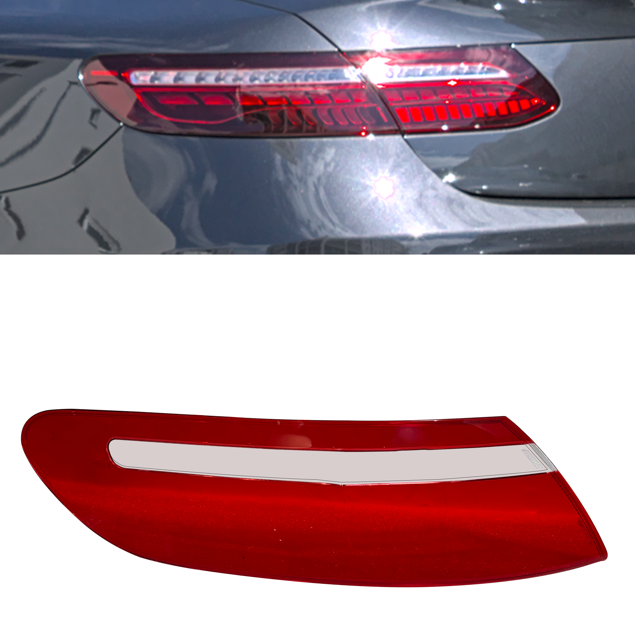 Left Side Outer Tail Lamp Cover for Mercedes Benz E-Class C238 (2019-2022)-4
