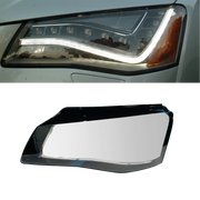Left Side (Passenger Side) Headlight Lens Cover for Audi A8 D4/4H Facelift (2010–2014)–Matrix LED with Zig-Zag DRL-4