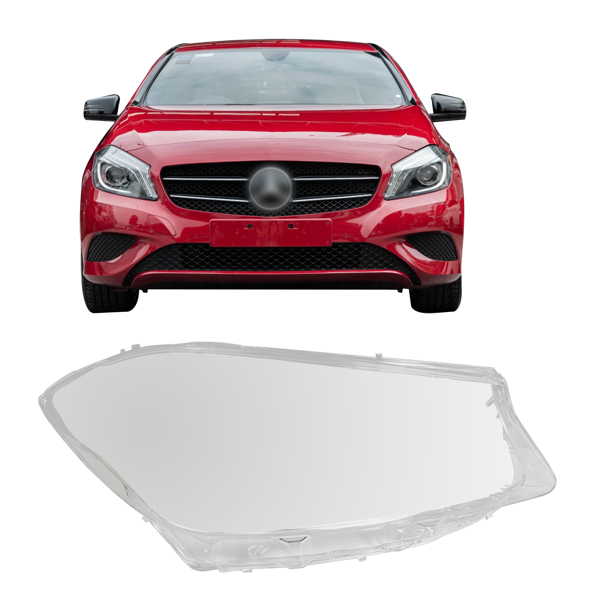 Right (Driver Side) Headlight Lens for Mercedes Benz A Class W176 (2012-2015)-5