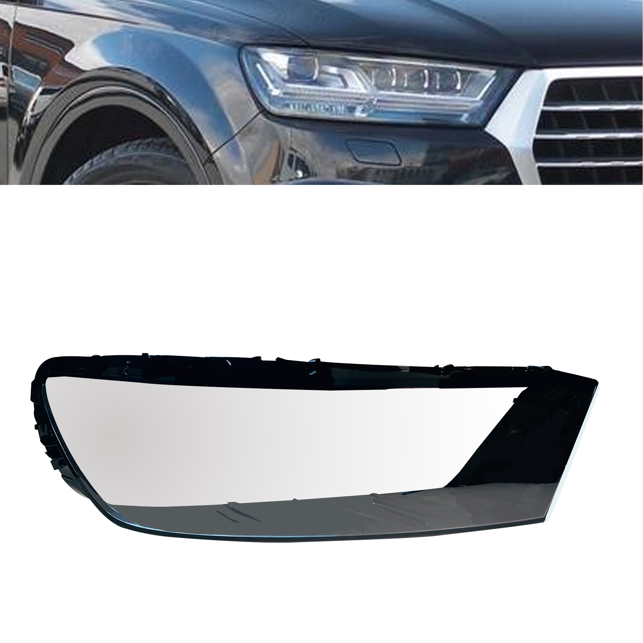 Right (Driver Side) Headlight Lens for Audi Q7 (2017-2020)-3