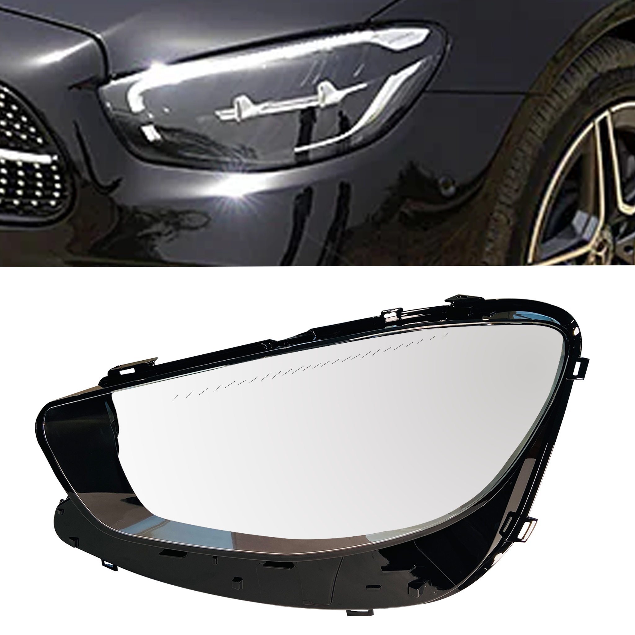 Left (Passenger Side) Headlight Lens for Mercedes Benz E Class W213 (2020-2021)-5