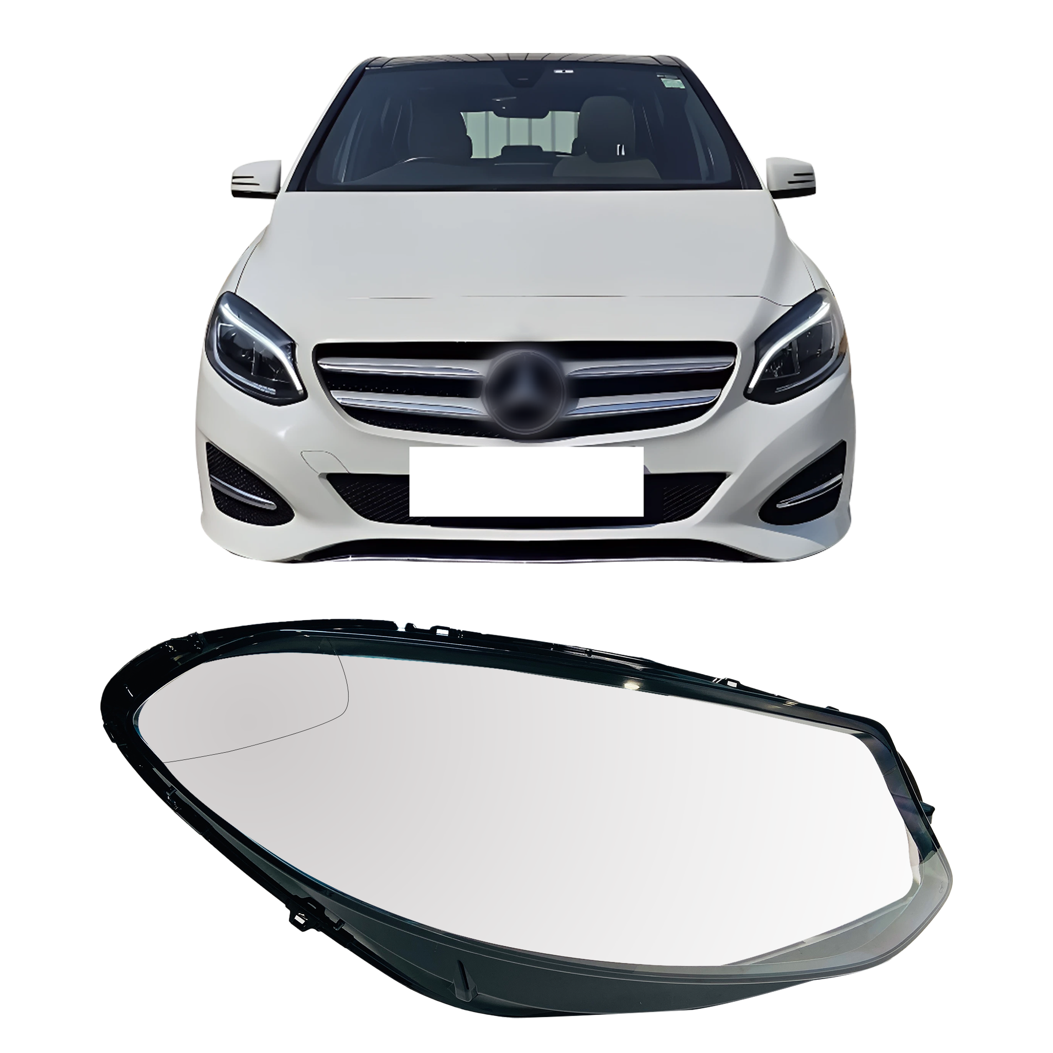 Right (Driver Side) Headlight Lens for Mercedes Benz B-Class W246 (2016-2019)-4