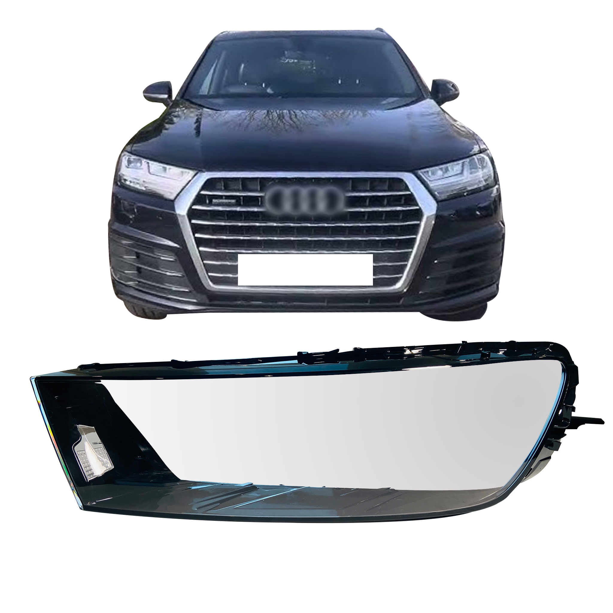 Left (Passenger Side) Headlight Lens for Audi Q7 (2017-2020)-6