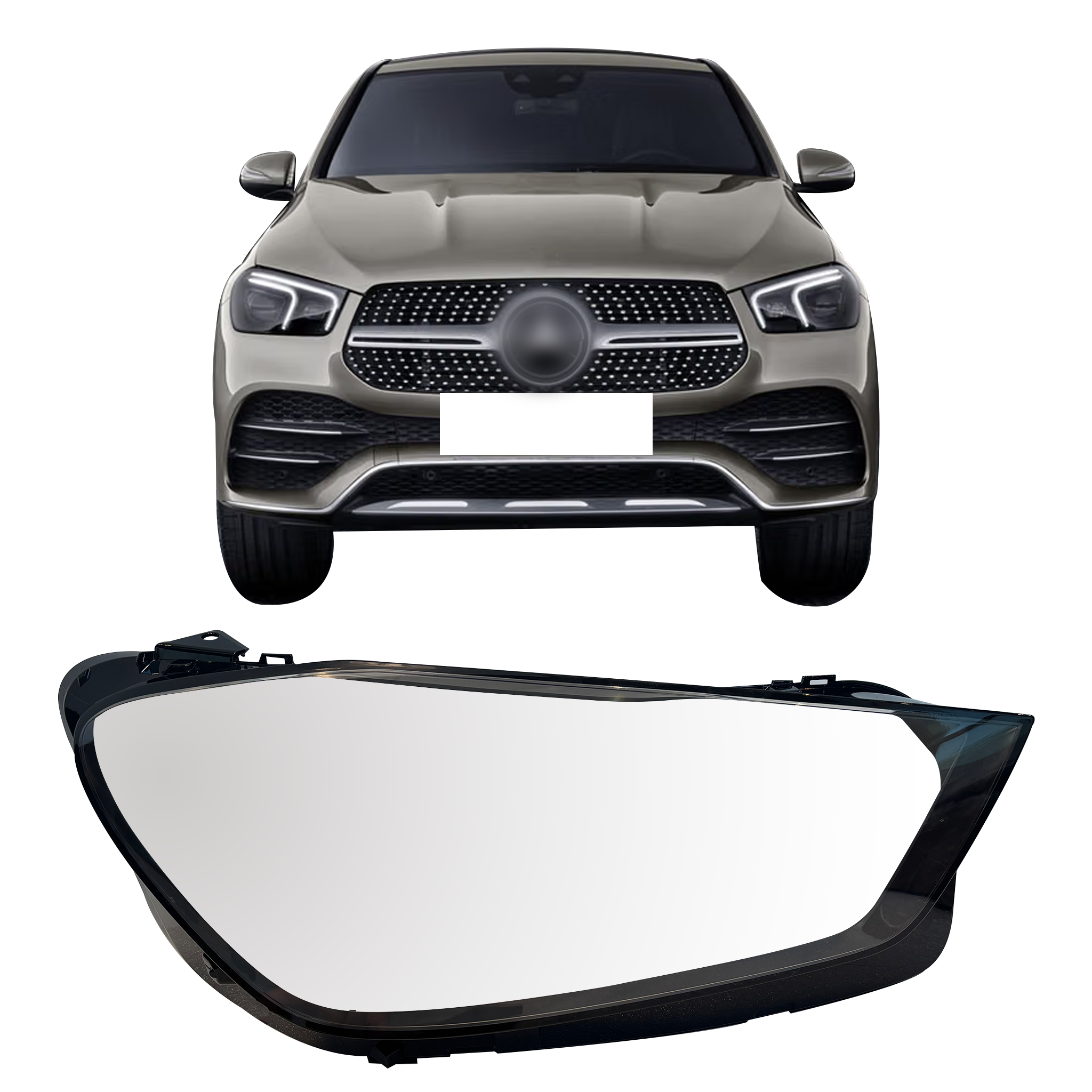 Right (Driver Side) Headlight Lens for  MERCEDES BENZ GLE W167 (2018-2021)-4