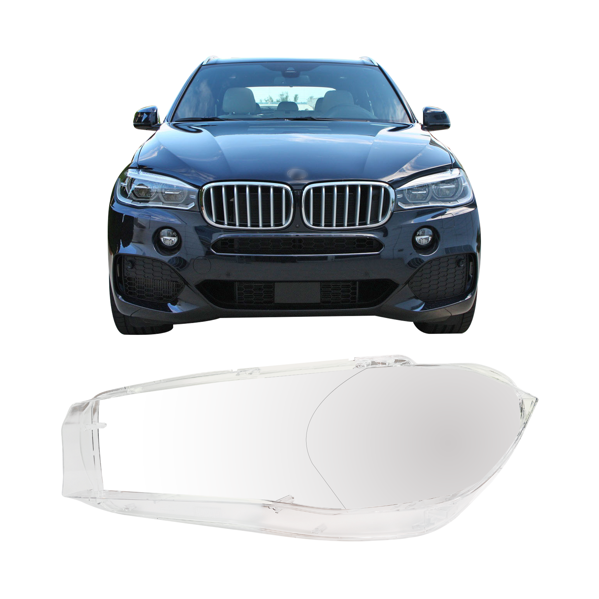 Left (Passenger Side) Headlight Lens for BMW X5 F15 (2014-2016)-4