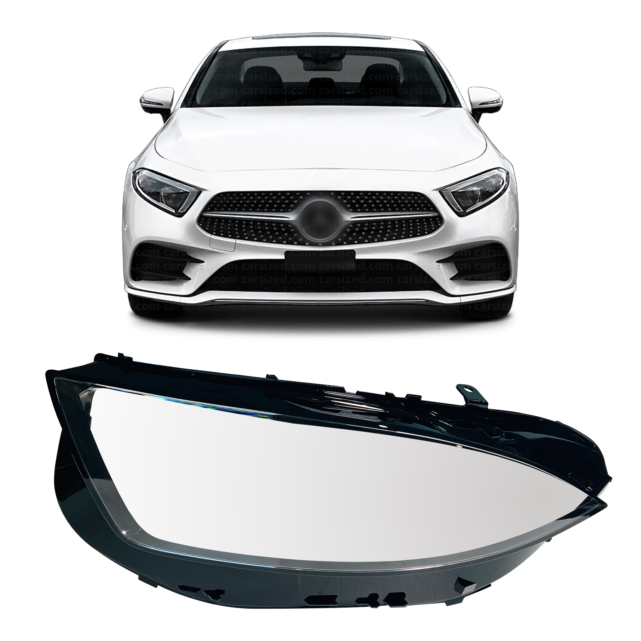Left (Passenger Side) Headlight Lens for  MERCEDES BENZ CLS C257 (2018-2021)-5