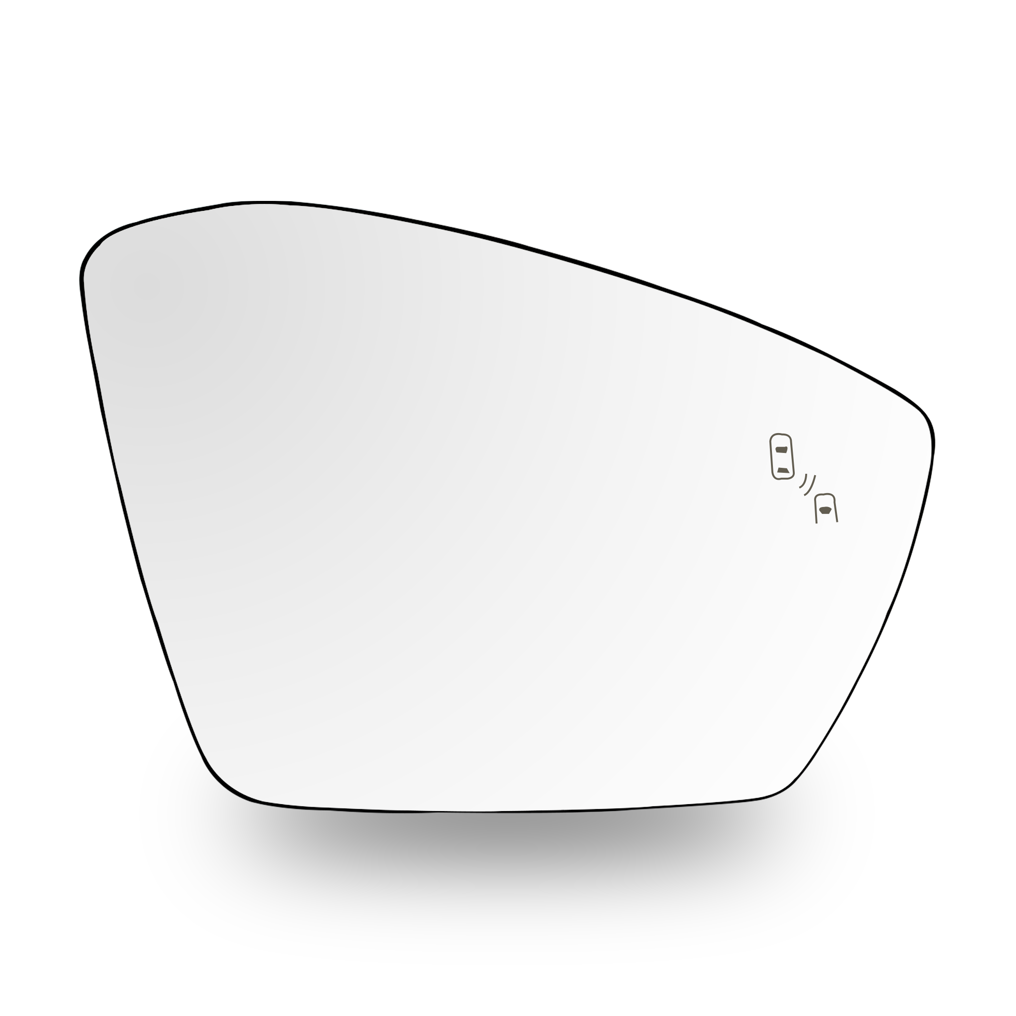 Right passenger Side Rear View Mirror Glass with Blind Spot Detection for Skoda Superb III (2015-2022) With Plastic Frame-4