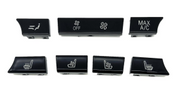 AC Button Set for BMW 5 SERIES G30 (2016-2023) in Black color 7pcs Model C for Rear