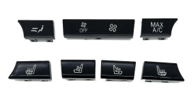 AC Button Set for BMW 7 SERIES G12 (2015-2022) in Black color 7pcs Model C for Rear