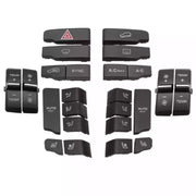 AC Button Set for VW TOUAREG 7P (2012-2018) in Black color 24-piece