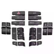 AC Button Set for VW TOUAREG 7P (2012-2018) in Black color 24-piece