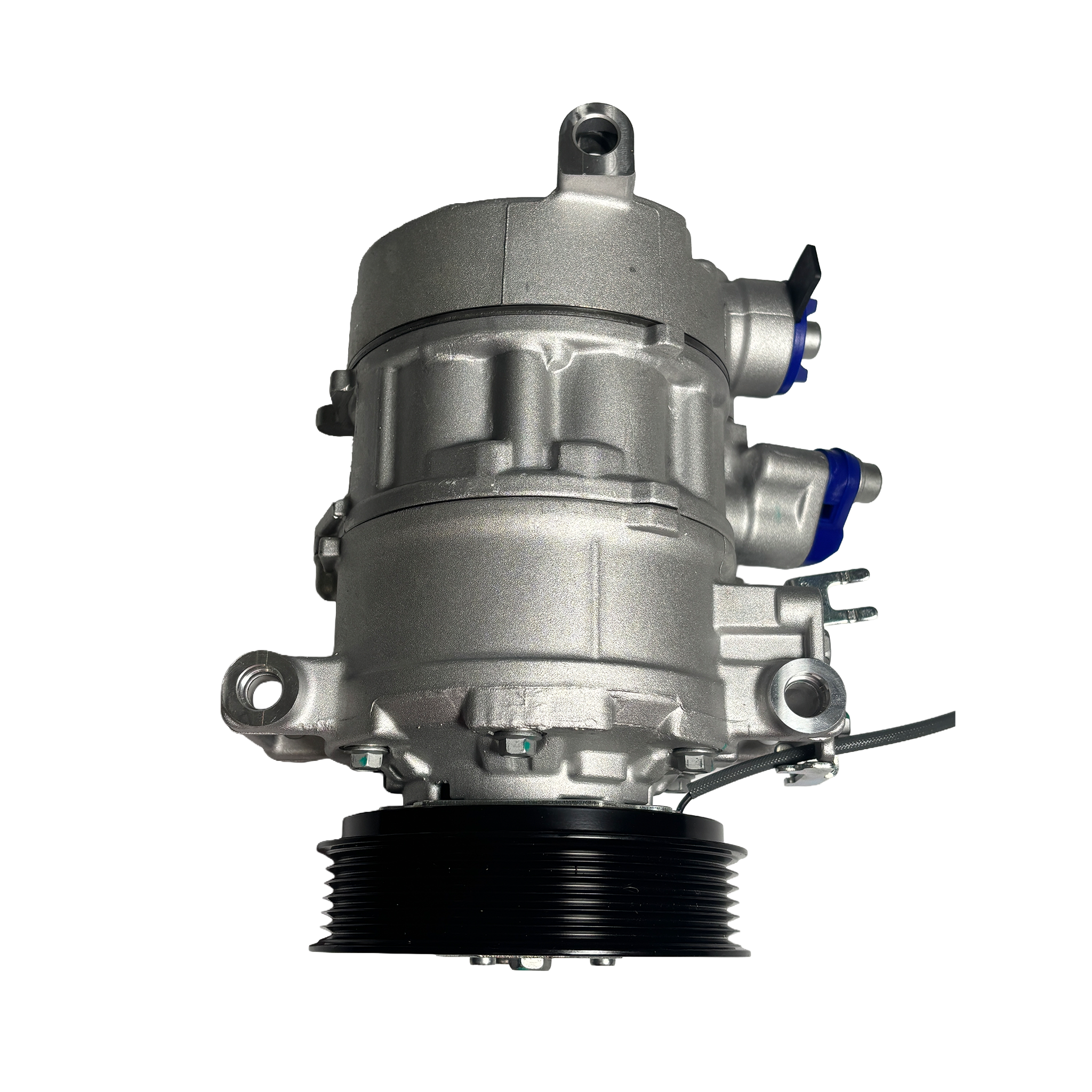 AC Compressor for AUDI A5 2nd Generation (2016-2020) in Grey color with 2 pins and 6 ribs