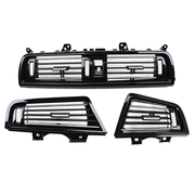AC Vent Grille Set for BMW 5 Series F18 (2010-2016) in Black color Piano Black Chrome 3pcs