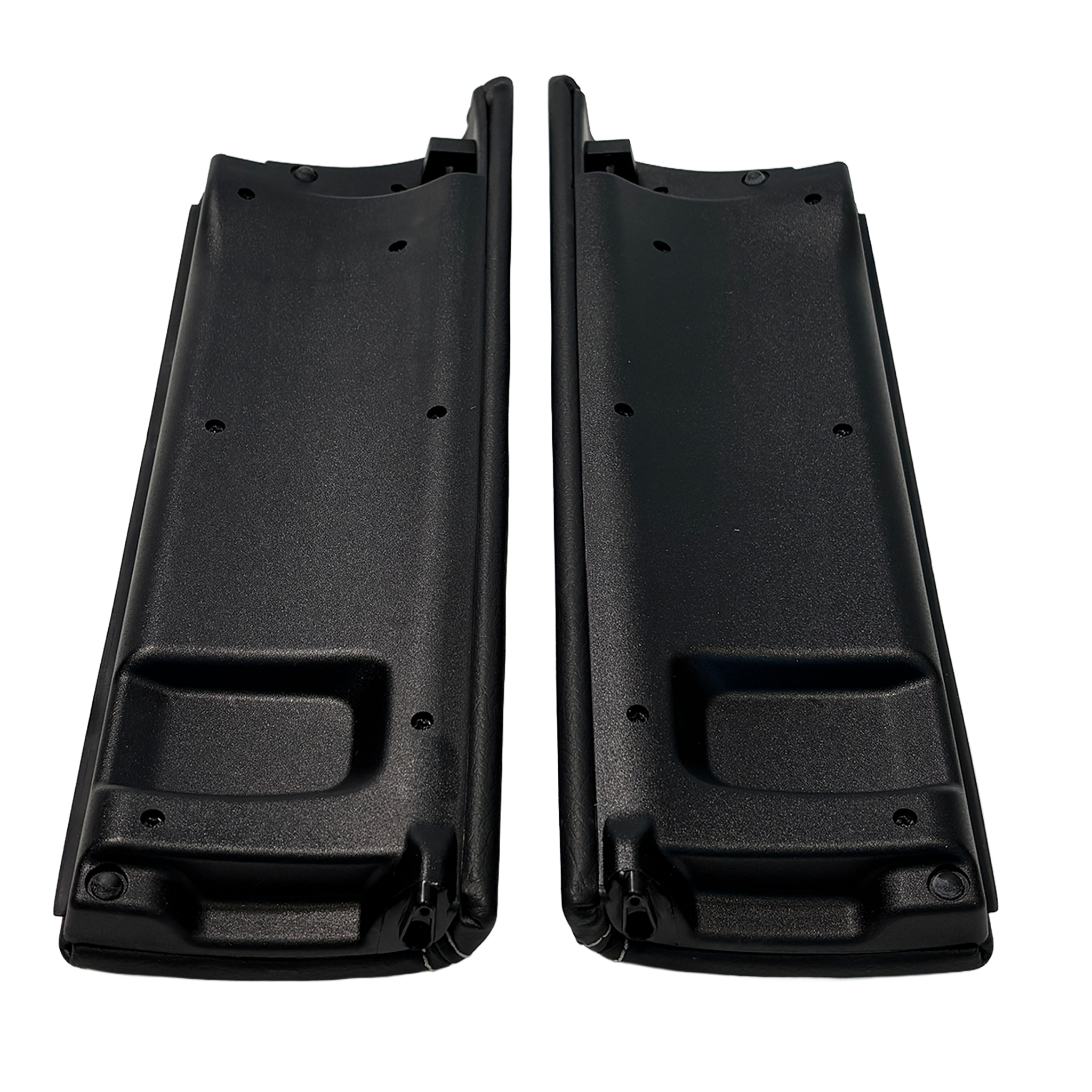 Armrest Storage Case Cover Set for MERCEDES-BENZ GLC W253 (2015-2023) in Black with White Line color
