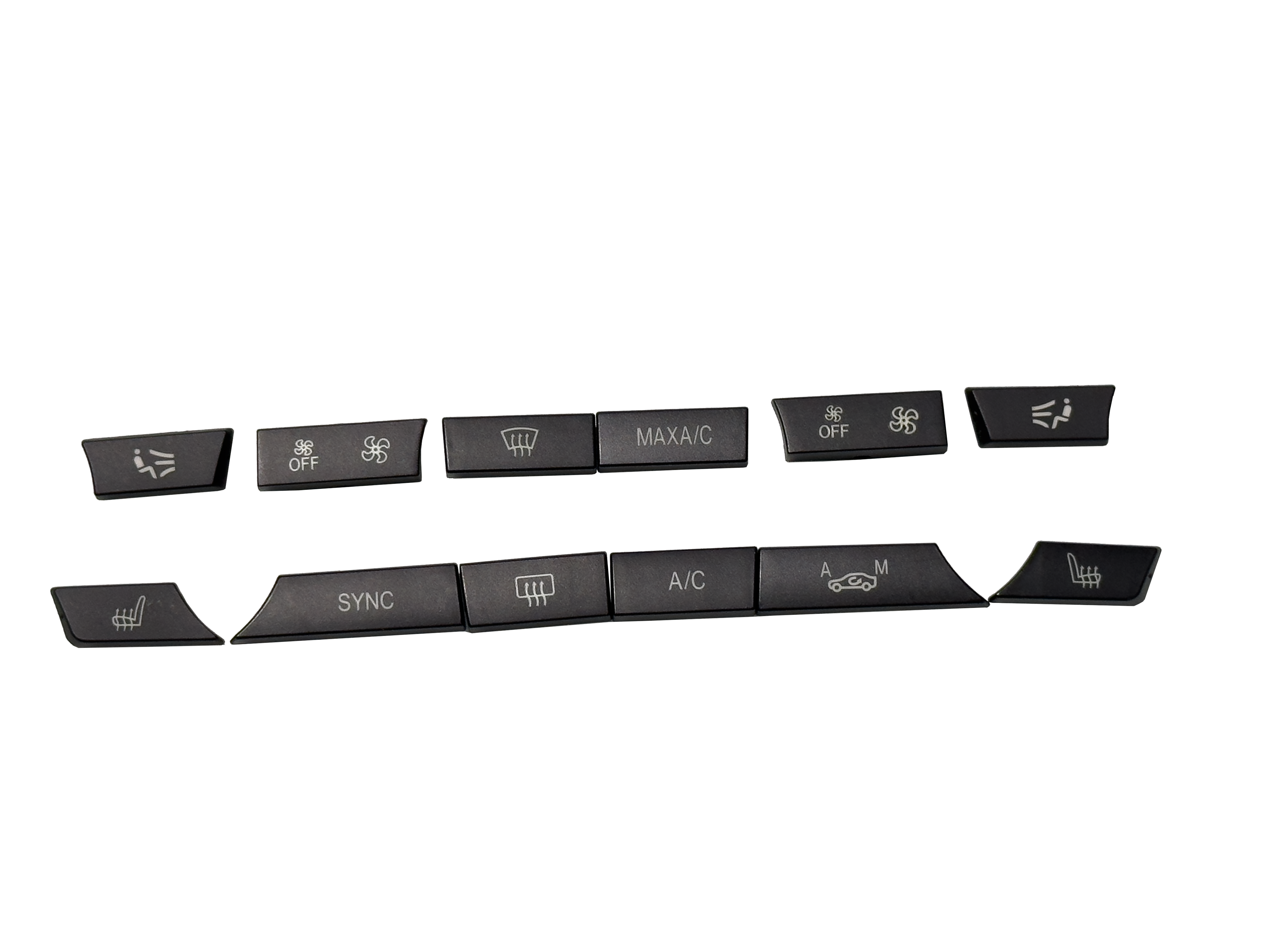 BMW F10 Dashboard AC Button 12pcs Sets PC&ABS Black-1