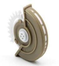 Beige Rear AC Vent Base Rolling Wheel for Mercedes Benz C-Class W204-1