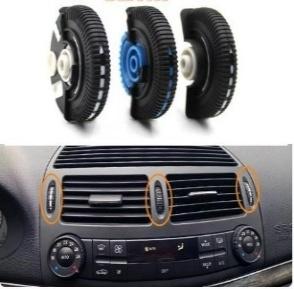 Black Central Ac Vent Roller Wheels-Model B for Mercedes Benz E-Class W211 (2003-2008) (3 Pcs)-1