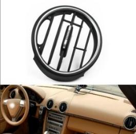 Black & Chrome Front AC Vent Grille for Porsche Boxter Cayman 987 (2006-2012) Common for All front Four AC vent-1