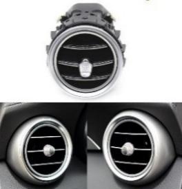 Black & Chrome Front Left & Right AC Vent Grille Assembly High-end Model for Mercedes Benz C-Class W205 (2015-2021) (2Pcs)-1