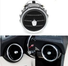 Black & Chrome Front Left & Right AC Vent Grille Assembly Standard Model for Mercedes Benz C-Class W205 (2015-2021) (2Pcs)-1