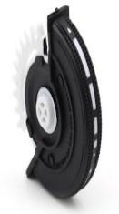Black Rear AC Vent Base Rolling Wheel for Mercedes Benz C-Class W204-1