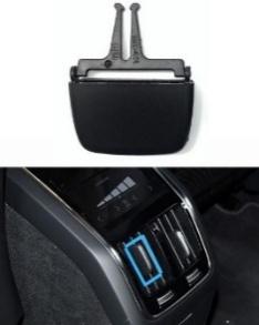 Black Rear Left AC vent Grille Slider for Volvo S90 (2015-2025)-1