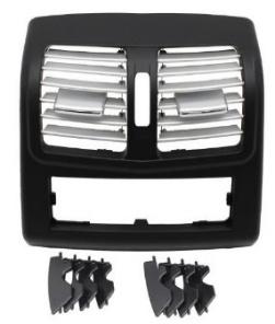 Black & Silver Rear AC Vent Grille with Chrome New High-end Model for Mercedes Benz E-Class W212 (2014-2015)-1