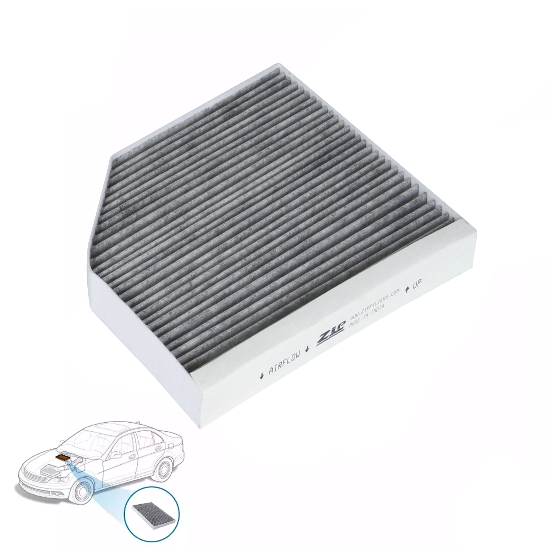  Buy ZIPCar Cabin Air Filter with Activated Carbon for Audi A4 Sedan (2009-2016)