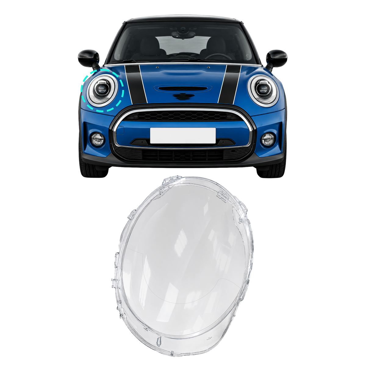 Right (Driver Side) Headlight Lens for MINI MINI / COOPER F56 (2014-2024)