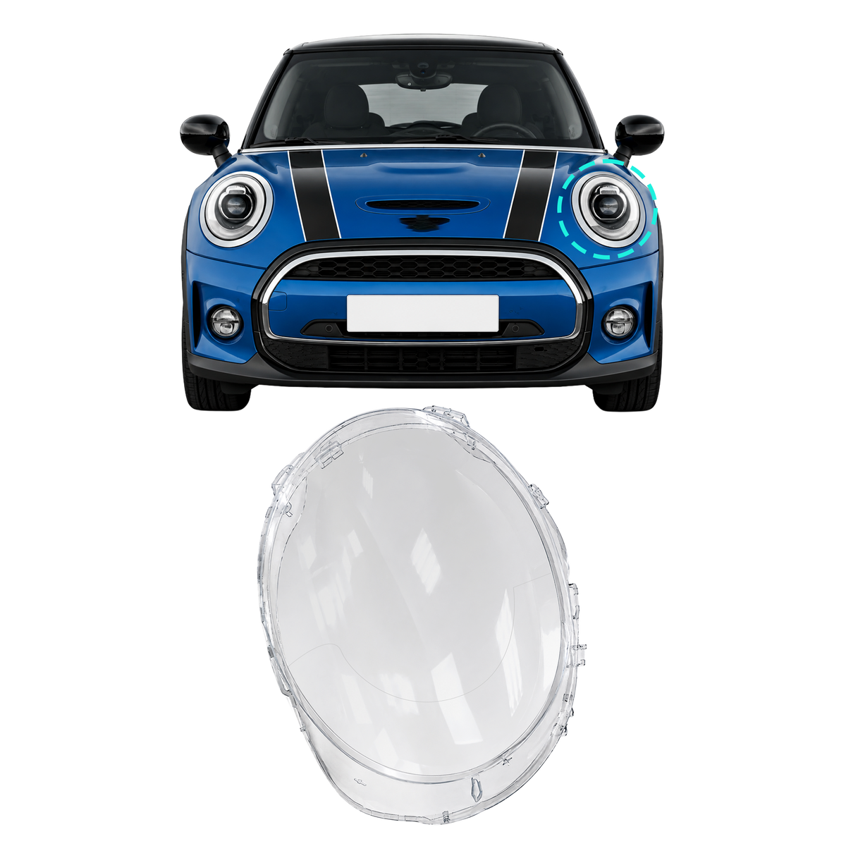 Left (Passenger Side) Headlight Lens for MINI MINI / COOPER F56 (2014-2024)