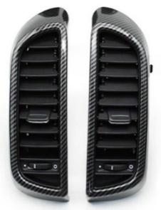 Carbon Fiber Central AC Vent Grille Assembly Old Model for Porsche Cayenne 795 (2010-2015) (2 Pcs)-1