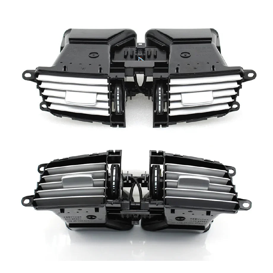 Central AC Vent Assembly for MERCEDES-BENZ E-CLASS W212 (2009-2016) in Black & Silver color Chrome