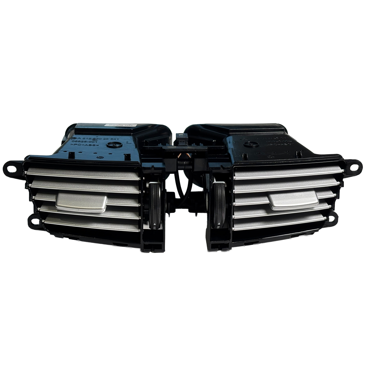 Central AC Vent Assembly for MERCEDES-BENZ E-CLASS W212 (2009-2016) in Black & Silver color Chrome