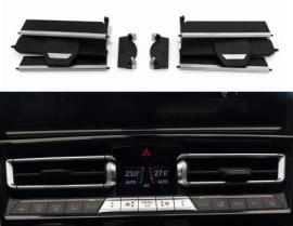 Central AC Vent Repair Kit Set for BMW M8 F92 (2019-2026) in Black color Chrome 2 Pcs