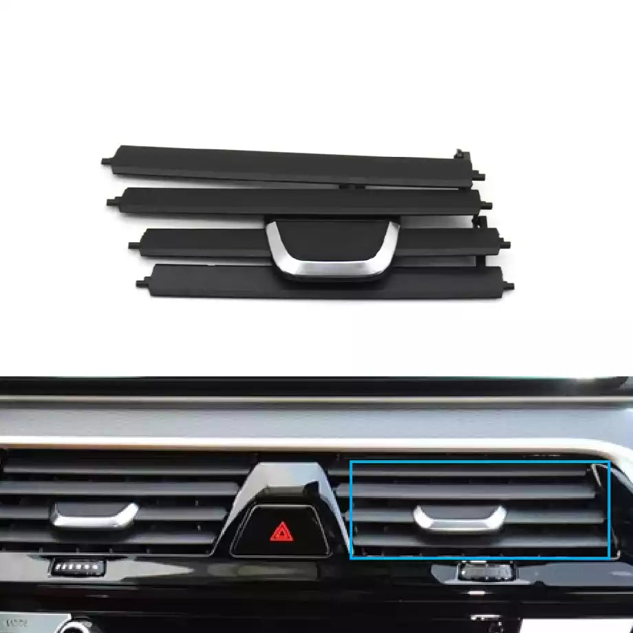 Central AC Vent Repair Kit for BMW 5 SERIES G30 (2016-2023) in Black color Chrome
