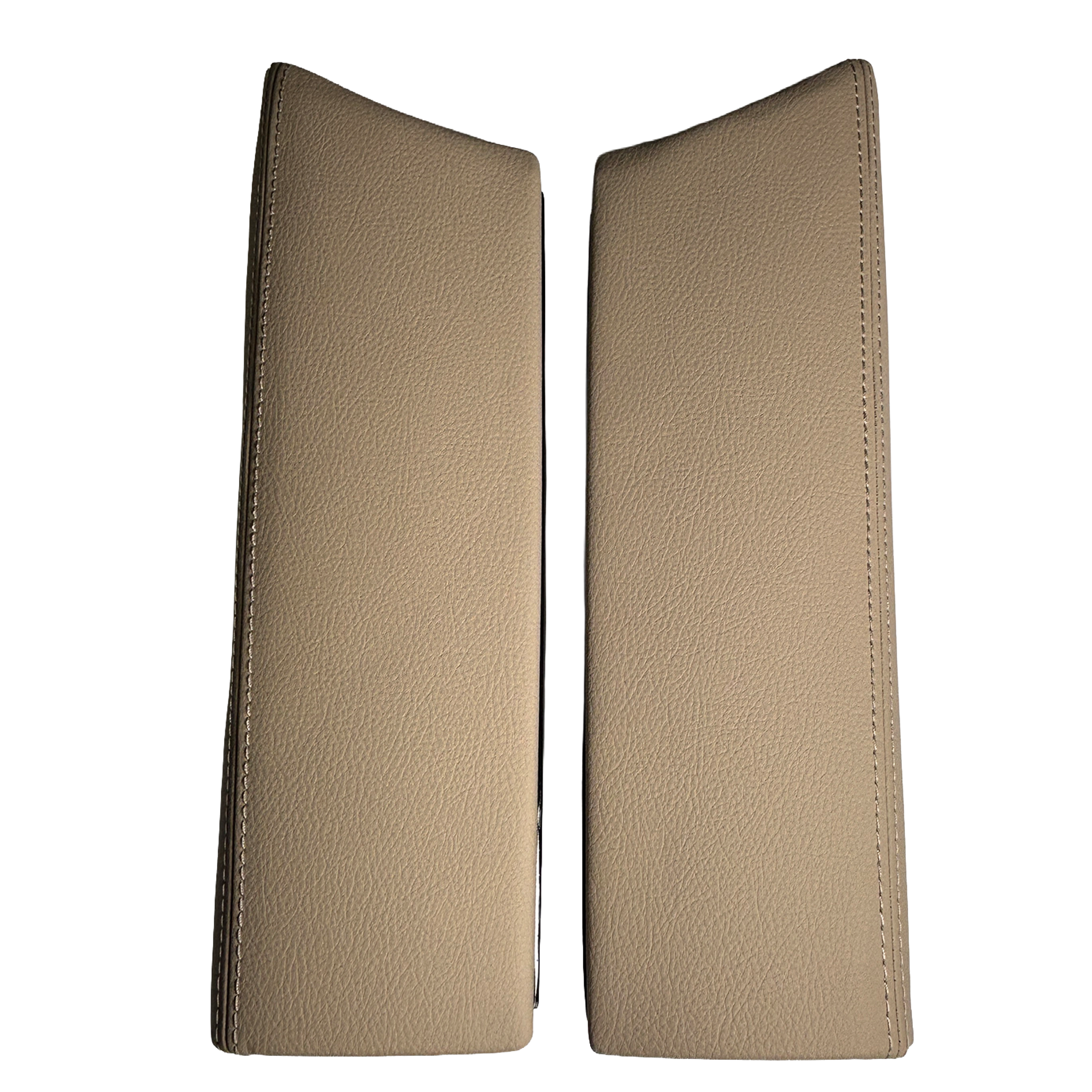 Central Armrest Storage Case Cover for MERCEDES-BENZ C-CLASS W205 (2014-2023) in Light Beige color made of PC, ABS, and Leather