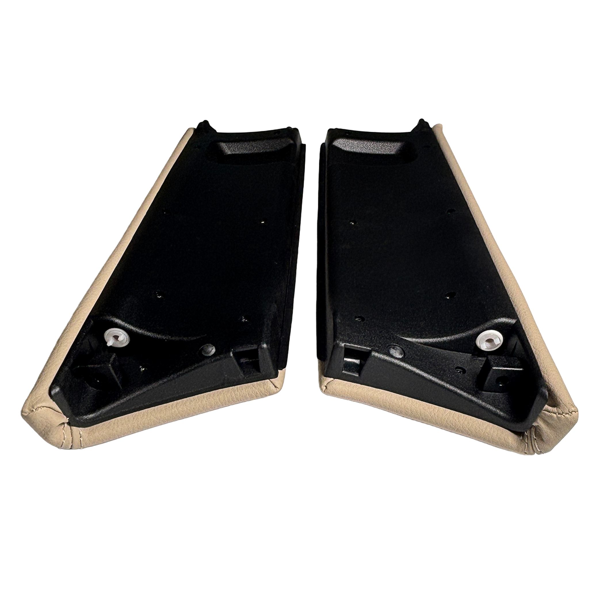 Central Armrest Storage Case Cover for MERCEDES-BENZ GLC W253 (2015-2023) in Light Beige color made of PC, ABS, and Leather