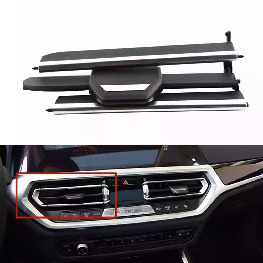 Central Left AC Vent Repair Kit for ALPINA B4 G26 (2021-2026) in Black color Chrome