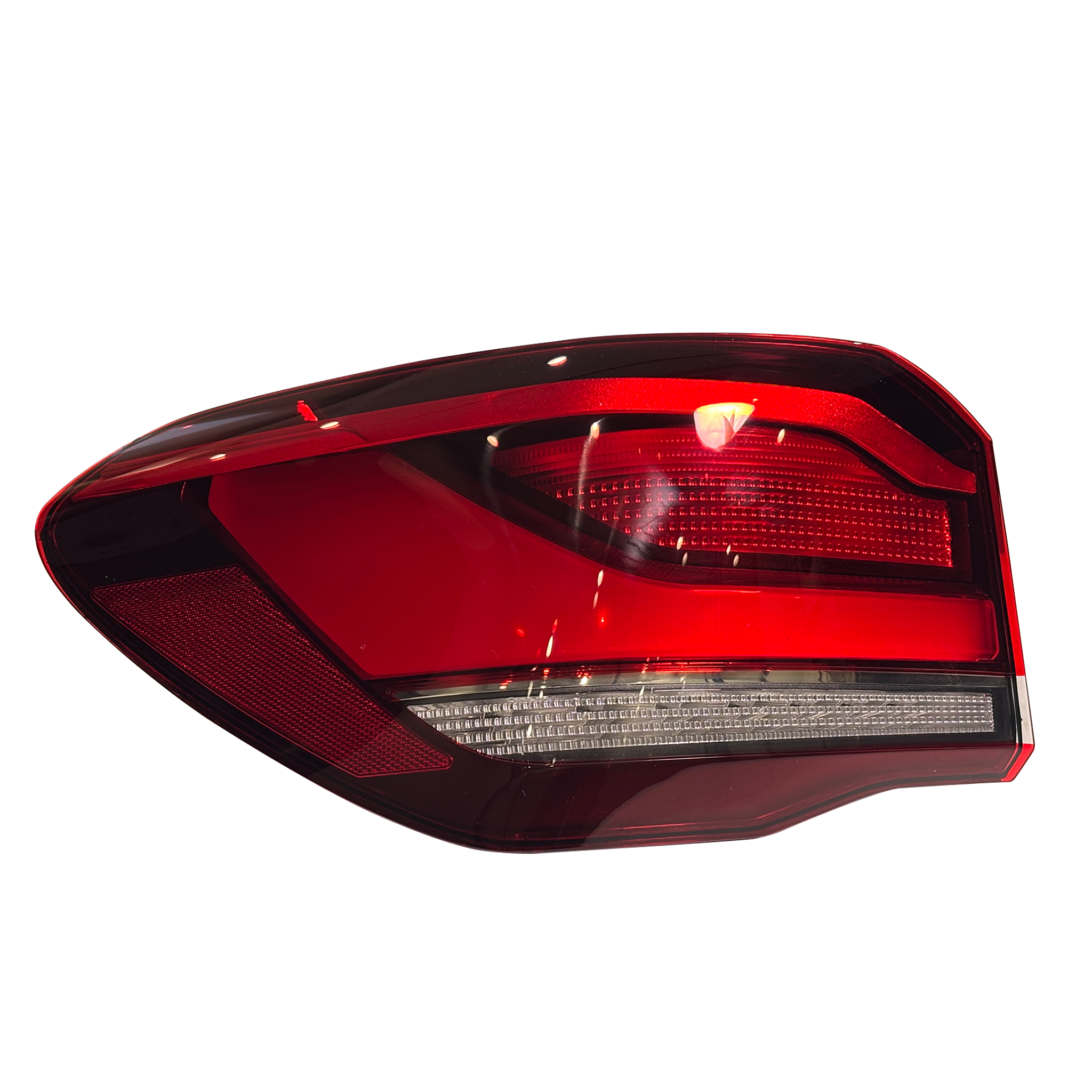 Outer Left Tail Light Assembly for BMW X1 F48 (2019-2022) in Red/Clear color