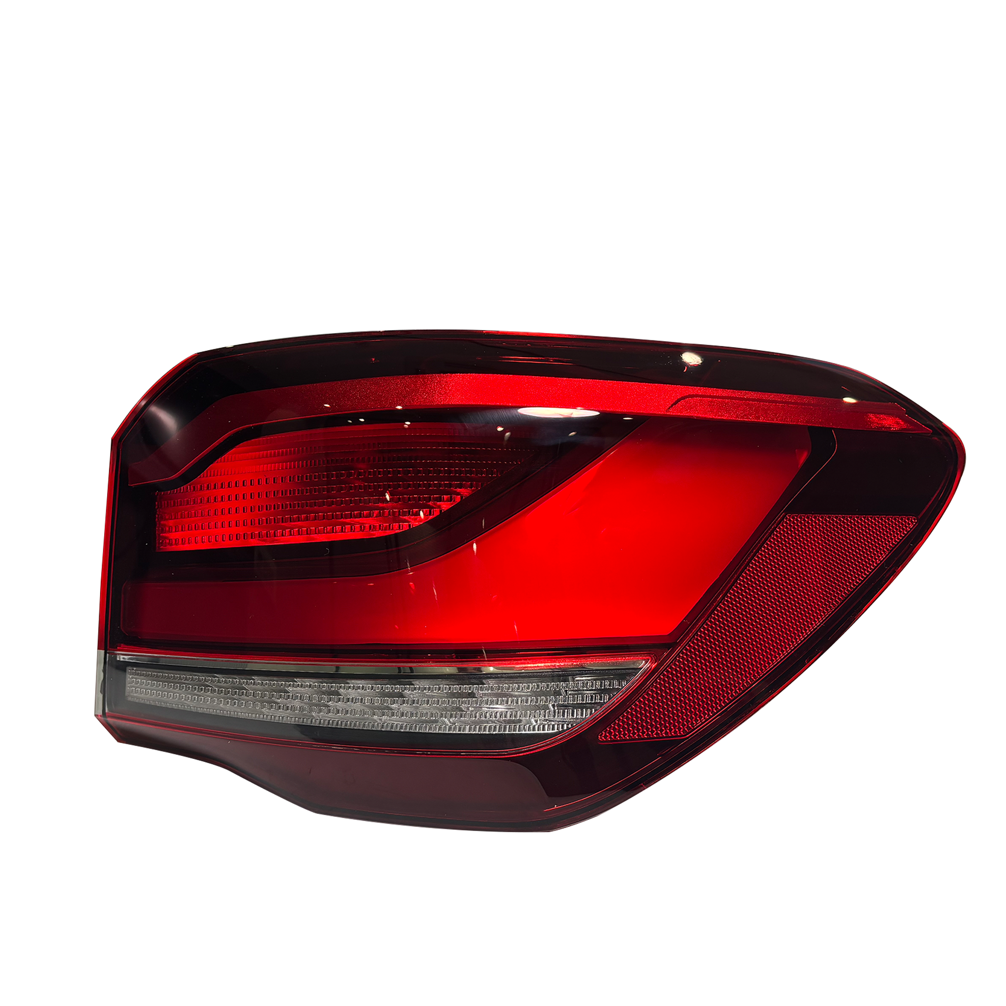 Outer Right Tail Light Assembly for BMW X1 F48 (2019-2022) in Red/Clear color