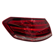Outer Left Tail Light Assembly for MERCEDES-BENZ E-CLASS W212 (2009-2013) in Red/Clear color