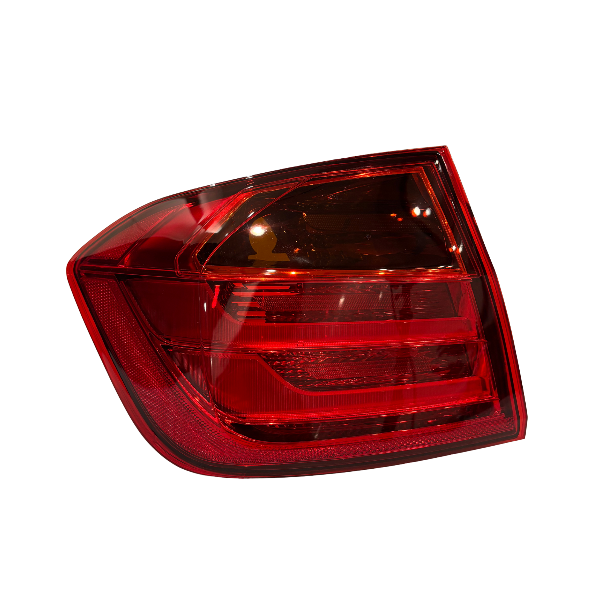 Outer Left Tail Light Assembly for BMW 3 F30 (2012-2015) in Red/Clear color LED