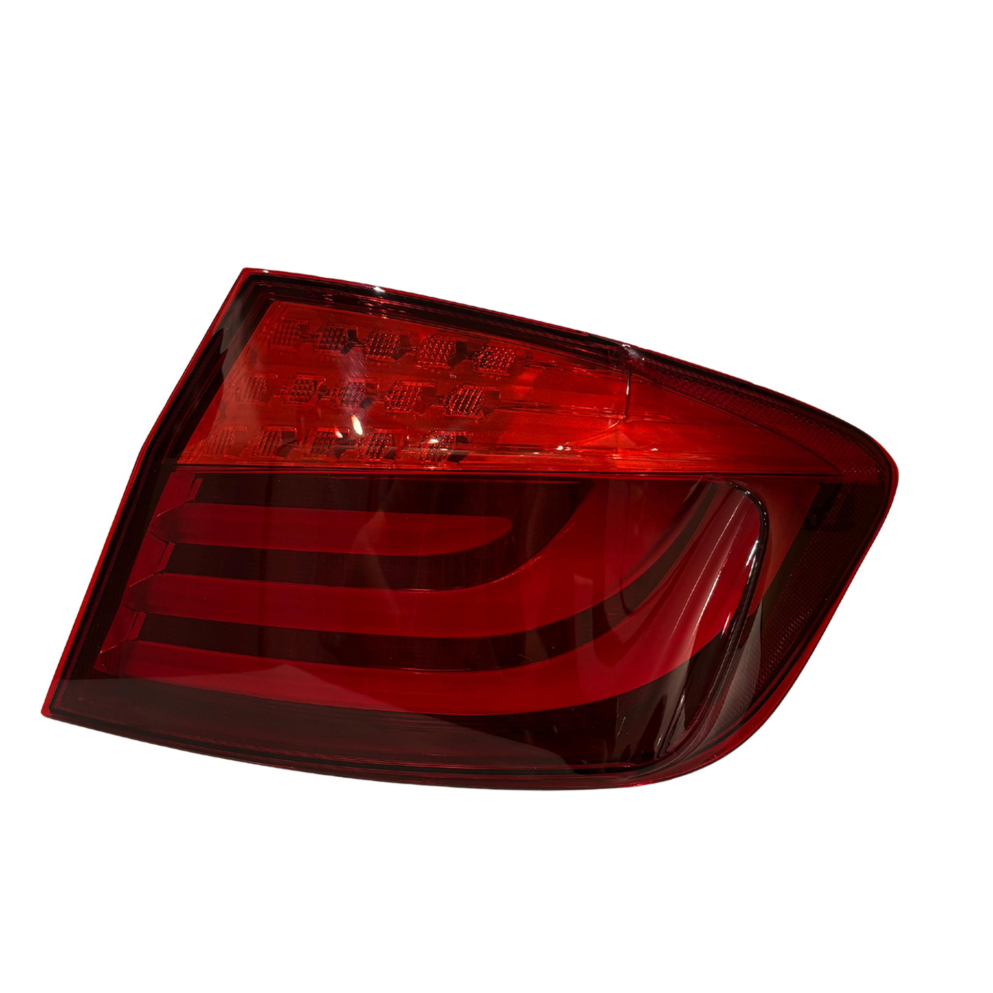 Outer Right Tail Light Assembly for BMW 5 SERIES F10 (2010-2016) in Red/Clear color LED