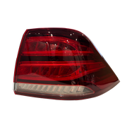 Outer Right Tail Light Assembly for MERCEDES-BENZ ML-CLASS W166 (2015-2019) in Red/Clear color LED With Bulb Holder
