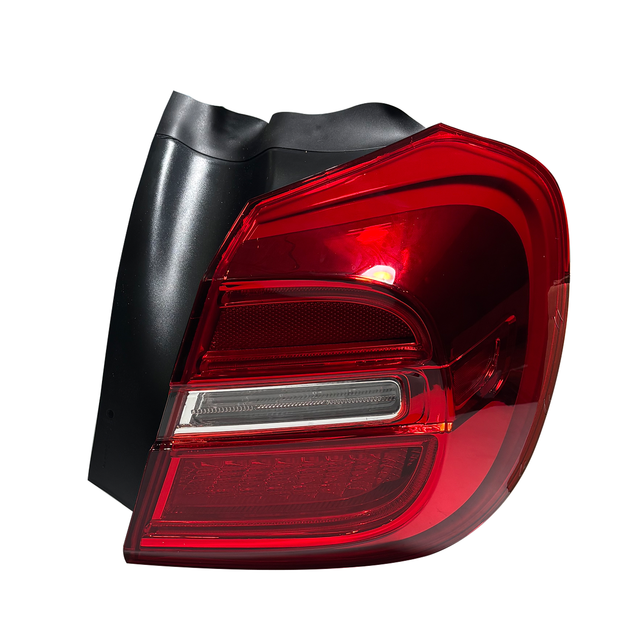 Outer Right Tail Light Assembly for MERCEDES-BENZ GLA-CLASS X156 (2014-2017) in Red/Clear color LED With Bulb Holder